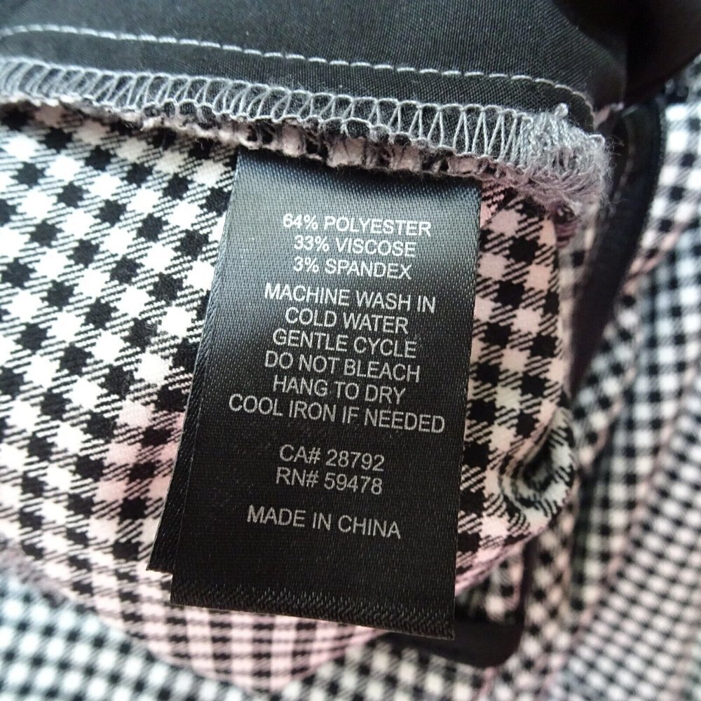 NWT JOIE Belted Gingham Pants Trousers High Waist Fashion Career Designer 4 - Picture 7 of 12